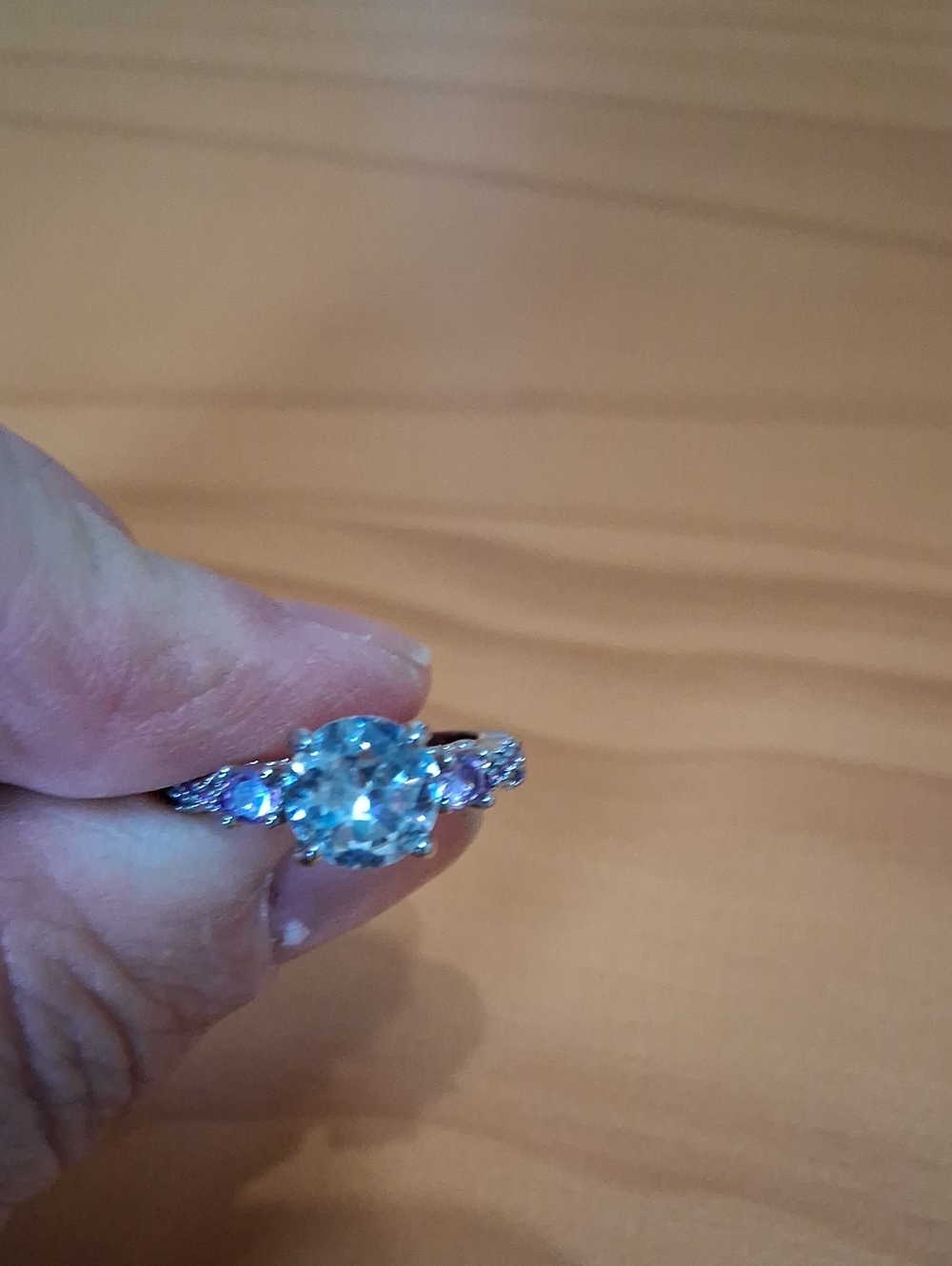 Sparkling Clear Stone Silver Ring - Women Jewelry
